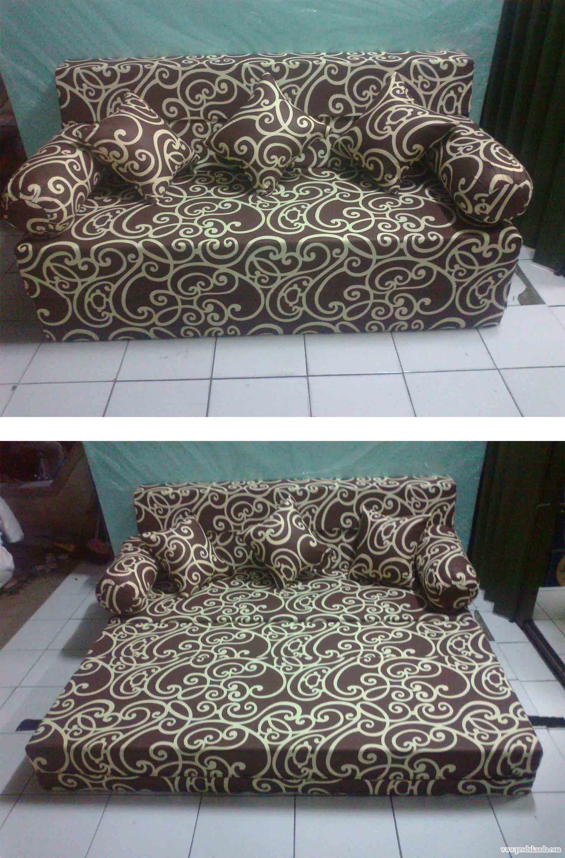 sofabed lipat motif batik kruis