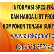 CV. ANEKA SURYA Spesialis Pembangkit Listrik Tenaga Surya, Solar Cell, Battery, Regulator, Solar Hom
