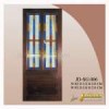 JD-SG 006 - Solid Panel Wooden Door With Stained Glass