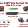 Paket CCTV 4 Kamera Infra Red High Resolusi - harga spetakular