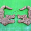 Sabo wooden tribal dragon cheater gauge earrings c0032wc