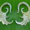 Mother of pearl angel wing tribal earrings c0016m