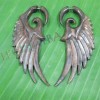Sono wooden tribal angel wings cheater earrings c0008ws
