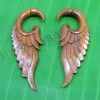 Angel wing tribal cheater gauge earrings c0003wr