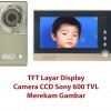 Video Door Phone Color Handfree TFT Layar  Camera CCD Sony 600TVL Merekam gambar
