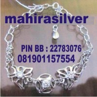 gelang tangan rantai perak GTR.78 cantik menarik