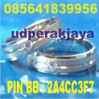 cincin pasangan RHOD.15 perak lapis emas putih