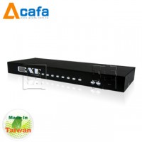  8 Ports PS/2&USB Combo Free CAT5 IP KVM Switch-Taiwan ACAFA KC108P