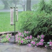 Rain Gauge And Thermometer Acurite Swivel Combination