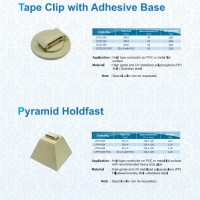 TAPE CLIP WITH ADHESIVE BASE