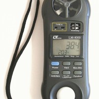 Lutron LM-8000 Anemometer, Humidity meter  Light Meter, Type K Thermometer 