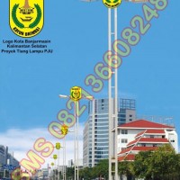 Tiang Lampu PJU Logo Kabupaten Banjarmasin