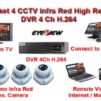 Paket Camera 4 CCTV High Res Effio - E 750 TVL Made in Taiwan dgn Hard Disk 1 TB