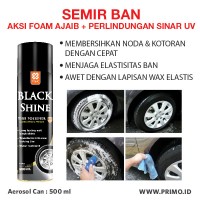 Semir Pengilap Ban Tire Polish PRIMO BLACK SHINE 500 mL