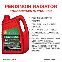 Pendingin Radiator Coolant PRIMO RAD - COOL 15  4 LITER