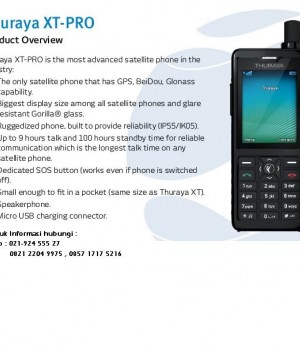 Thuraya XT-Pro,Satellite phone di lengkapi data dan Internet