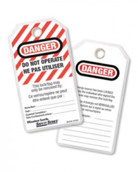 Master Lock 497A Laminated Lockout Tag