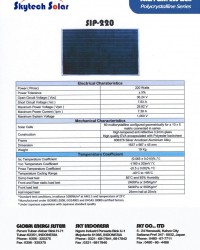 Solar Panel 220Wp