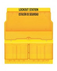Master Lock S1900 Unfilled Deluxe Lock Out Station With Tag Storage Compartment