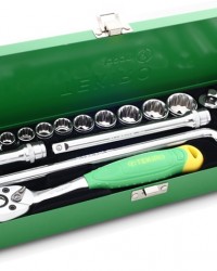 Kunci Sock Set 3/8" DR 18 Pcs 6 - 22 mm (Besi)