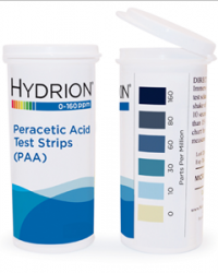 Peracetic Acid (PAA) test paper 0-160 PPM  Catalog#: PAA160