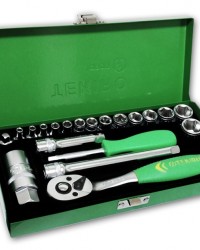 Kunci Soket Set 1/4" - 3/8" DR 21 Pcs 6 PT (Besi)