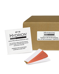 Hydrion Quat Envelope 0-400 PPM (100 Env/Ctn)  Catalog#: QT-10E