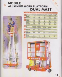  Jual Tangga Electrik / Aluminium Arial Work Platform Dual Mast / Tangga Hydraulic - Mr Baktar