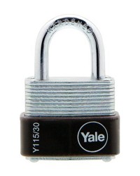 Yale Padlock Y115-30-117 Classic Series Outdoor Laminated Steel 30mm with Multi-pack