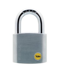 Yale Padlock Y120-50-127 Silver Series Outdoor Brass or Satin (Baron Shackle) 50mm with Mu