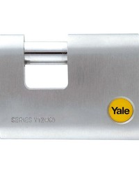 Yale Padlock Y124-60-110 Silver Series Outdoor Brass or Satin Straight Shackle (Baron Shac