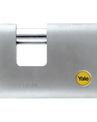 Yale Padlock Y124-70-115 Silver Series Outdoor Brass or Satin Straight Shackle (Baron Shac