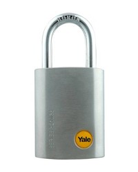 Yale Padlock Y210-38-127 Silver Series Outdoor Satin Steel 38mm with Multi-pack