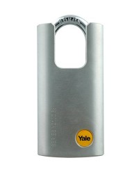 Yale Padlock Y210C-38-127 Silver Series Outdoor Satin Steel Closed Shackle (Baron Shackle) 38mm