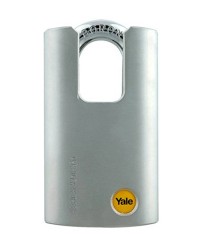 Yale Padlock Y210C-51-127 Silver Series Outdoor Satin Steel Closed Shackle (Baron Shackle) 51mm