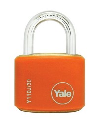 Yale Padlcok Y110J-30-117-2 Orange Classic Series Outdoor Color Brass 34mm with Multi-pack