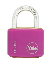 Yale Padlcok Y110J-30-117-2 Pink Classic Series Outdoor Color Brass 34mm with Multi-pack