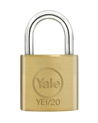 Yale Padlock YE-120 Essential Series Indoor Brass Standard Shackle 20mm