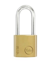 Yale Padlock YE-130 Essential Series Indoor Brass Long Shackle 30mm