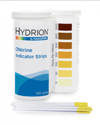 Chlorine 0-1000, 100 strips/vial