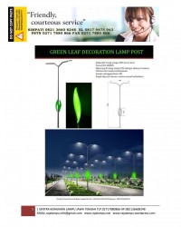 Dekoratif Tiang Lampu PJU Green Leaf