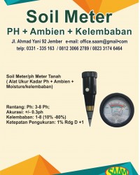 SAAM SOIL METER/PH METER TANAH ALAT UKUR KADAR PH + AMBIEN KELEMBABAN