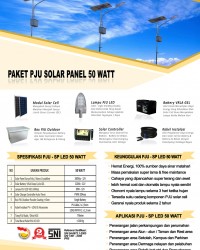 Paket PJU Solar Panel 50 Watt LED