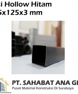 Besi hollow hitam 125x125x3 mm