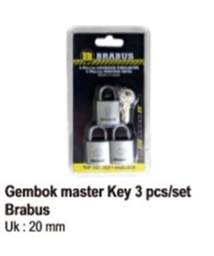 GEMBOK MASTER KEY 3 PCS ATAU SET