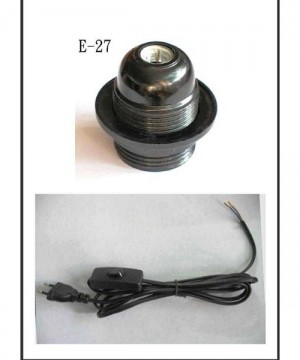 E27 Lamp Holder Dan Europe Power Cord