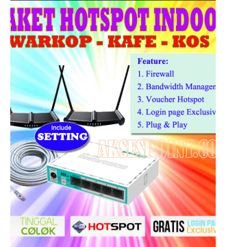 Paket Hotspot Indoor Alfa 2 untuk Warkop dan Cafe RB750r2 - Tp-Link TL-WR841H