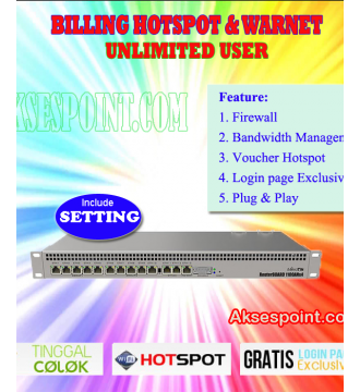 Billing Warnet Hotspot Rt Rw Net Unlimited User Mikrotik RB1100