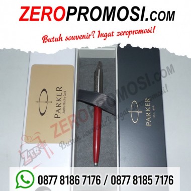 pulpen promosi parker Jotter merah original free grafir nama Seri 4487137043100 Berkat Usaha Maju