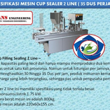 MESIN FILLING CUP 2 LINES